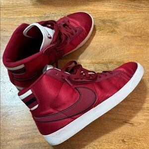 Nike Red Satin High Tops